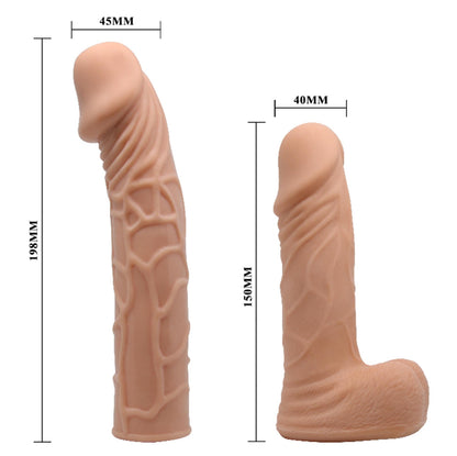 Regulowana uprząż z dwoma realistycznymi dildami Baile Jessica 20cm 13cm