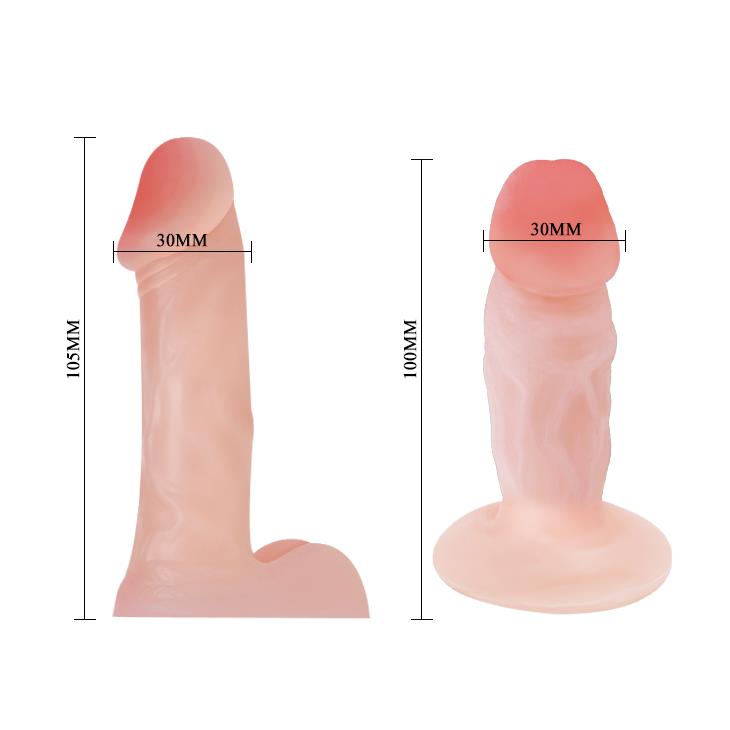 Strap-on Baile Jessica z dwoma realistycznymi dildami