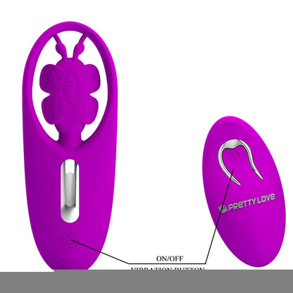 Stymulator łechtaczki Tańczący Motylek Pretty Love silikonowy z pilotem USB