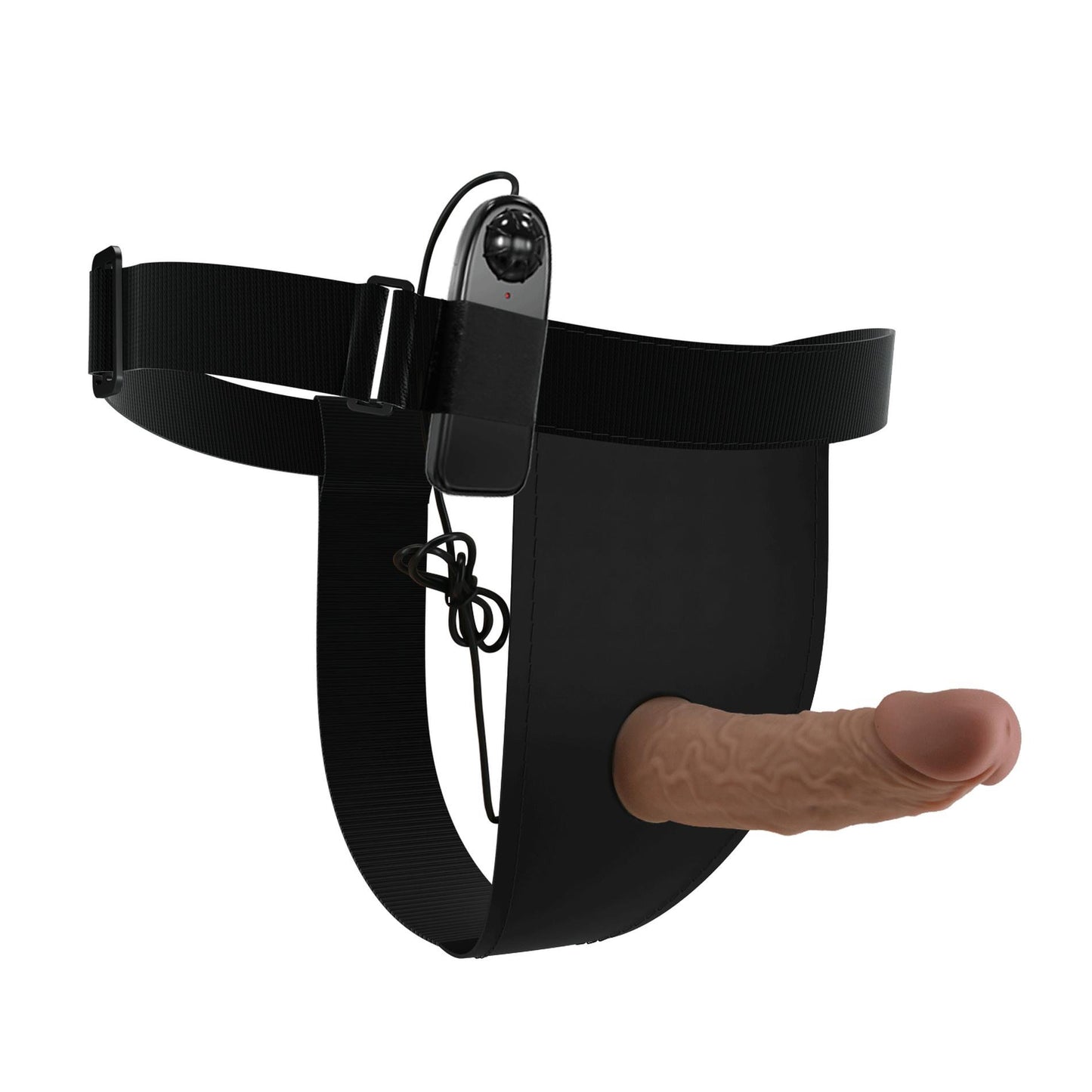 Wibrująca proteza penisa Pretty Love Draven ze strap-onem 17 cm