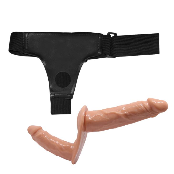 Strap on z podwójnym dildo Baile cielisty