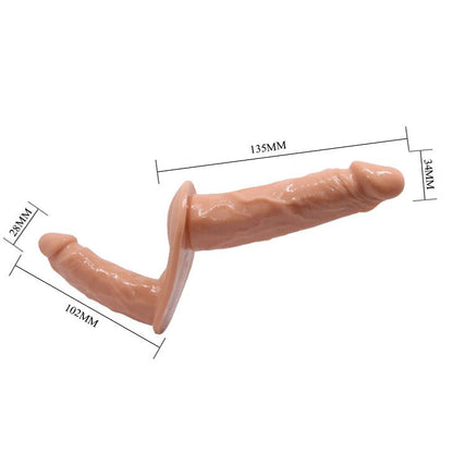 Strap on z podwójnym dildo Baile cielisty