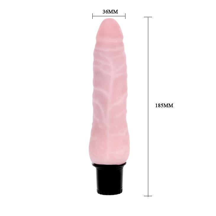 Wibrator realistyczny Baile 23 cm cyberskóra wodoodporny różowy cielisty