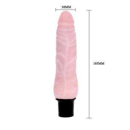 Wibrator realistyczny Baile 23 cm cyberskóra wodoodporny różowy cielisty