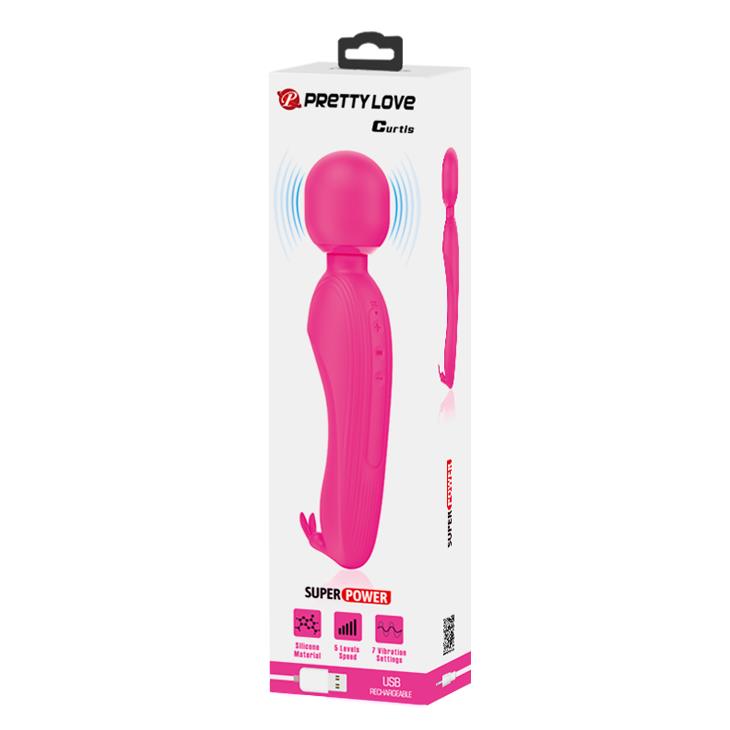 Wibrator króliczek silikonowy Pretty Love Curtis magenta USB