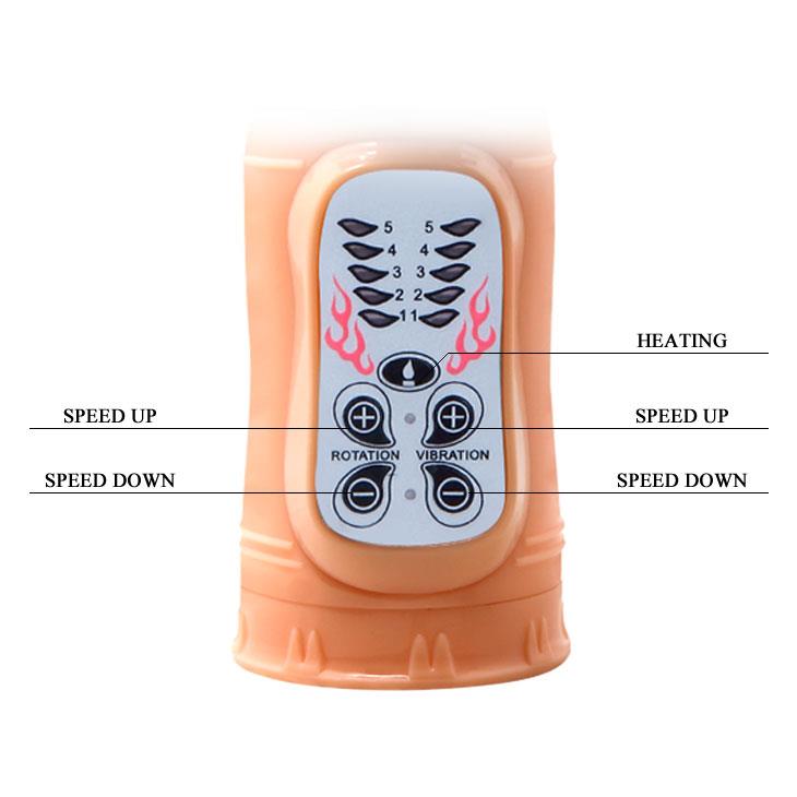 Wibrator króliczek Baile Fire Dragon rozgrzewający obrotowy USB 26 cm