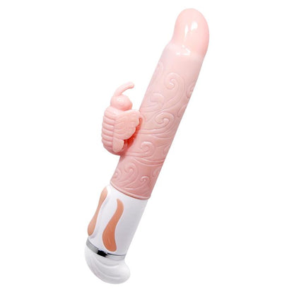 Wibrator króliczek Baile Hot Butterfly rozgrzewający cielisty USB