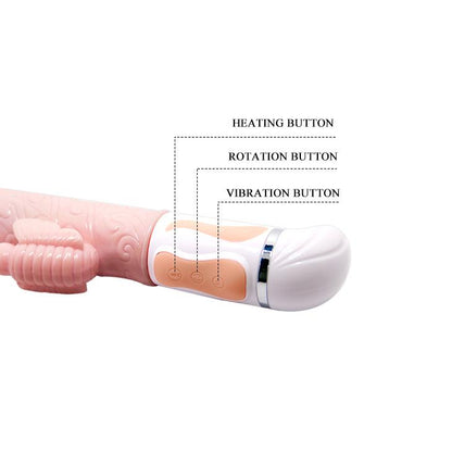 Wibrator króliczek Baile Hot Butterfly rozgrzewający cielisty USB