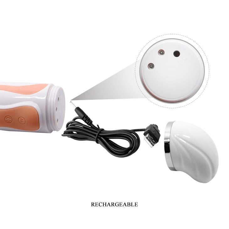 Wibrator króliczek Baile Hot Butterfly rozgrzewający cielisty USB
