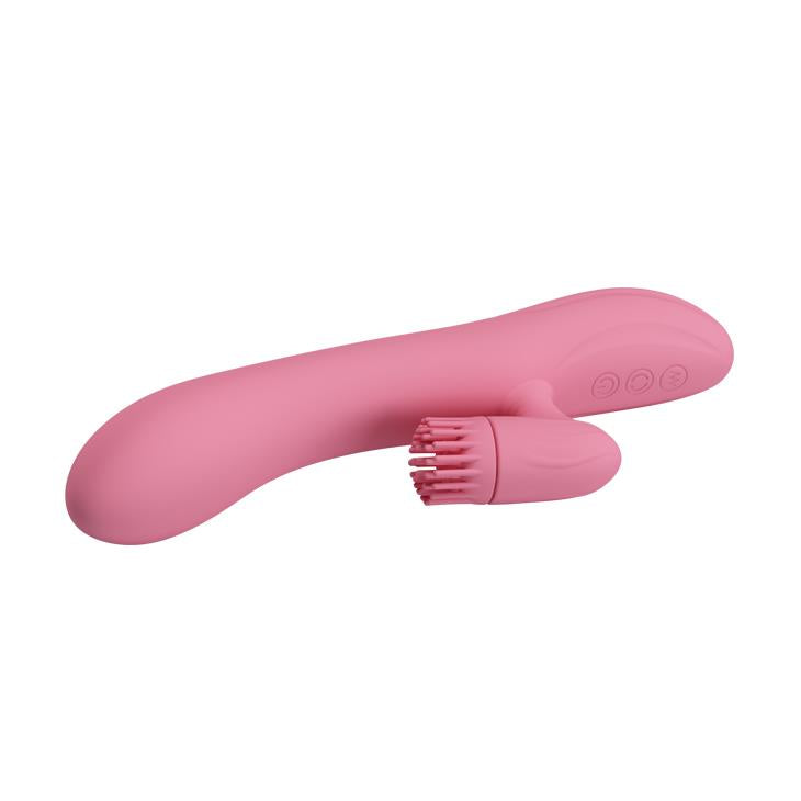 Wibrator silikonowy punktu G Pretty Love Chris rotujący USB 20,5 cm