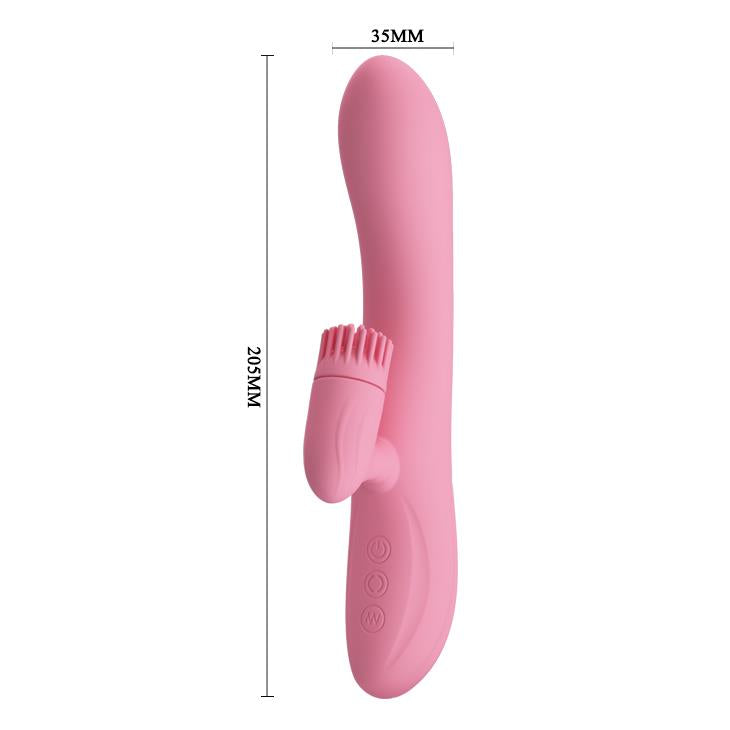 Wibrator silikonowy punktu G Pretty Love Chris rotujący USB 20,5 cm