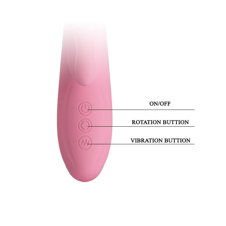 Wibrator króliczek obrotowy Pretty Love Gina 4 obroty 7 wibracji USB 20,5 c