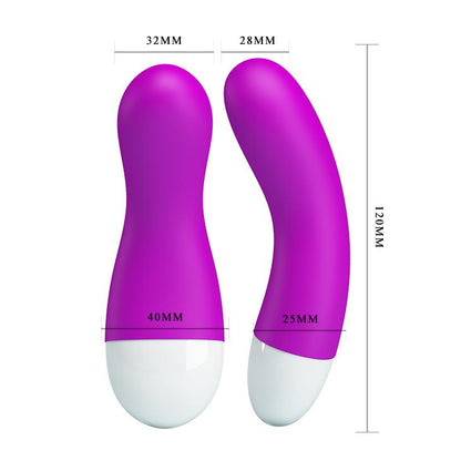 Wibrator mini Ian Pretty Love fioletowy silikonowy USB 30 funkcji