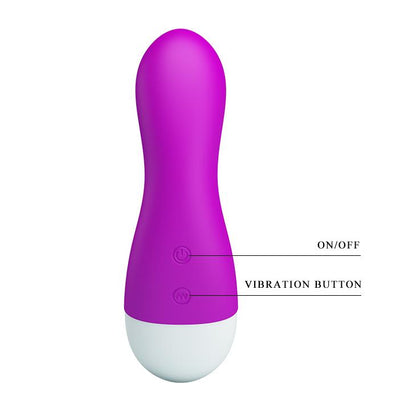 Wibrator mini Ian Pretty Love fioletowy silikonowy USB 30 funkcji