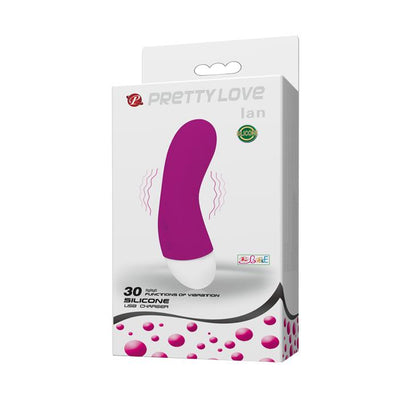 Wibrator mini Ian Pretty Love fioletowy silikonowy USB 30 funkcji