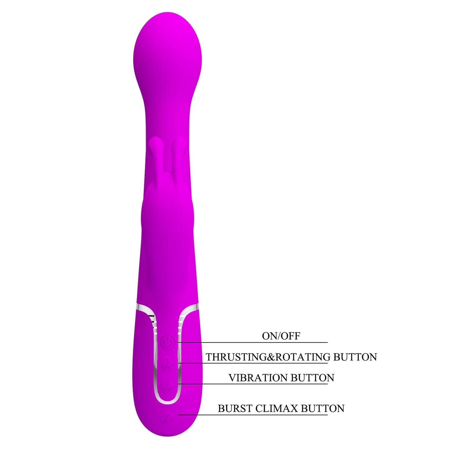 Wibrator króliczek Pretty Love Dejon Twinkled Tenderness fioletowy