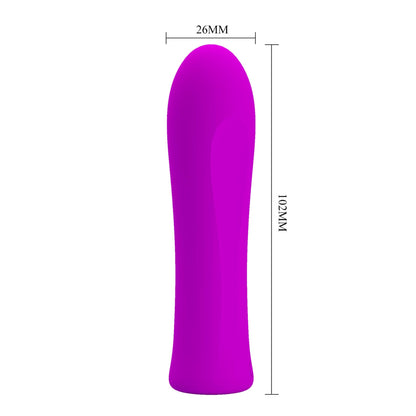 Wibrator mini silikonowy Pretty Love Alfreda fioletowy 12 funkcji