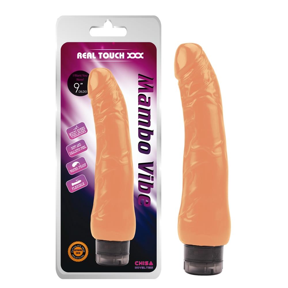 Wibrator realistyczny Mambo Vibe brązowy T Skin 22,5 cm