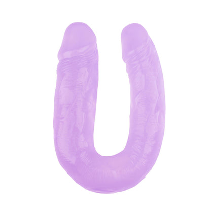 Podwójne dildo HI Rubber fioletowe 18 cm