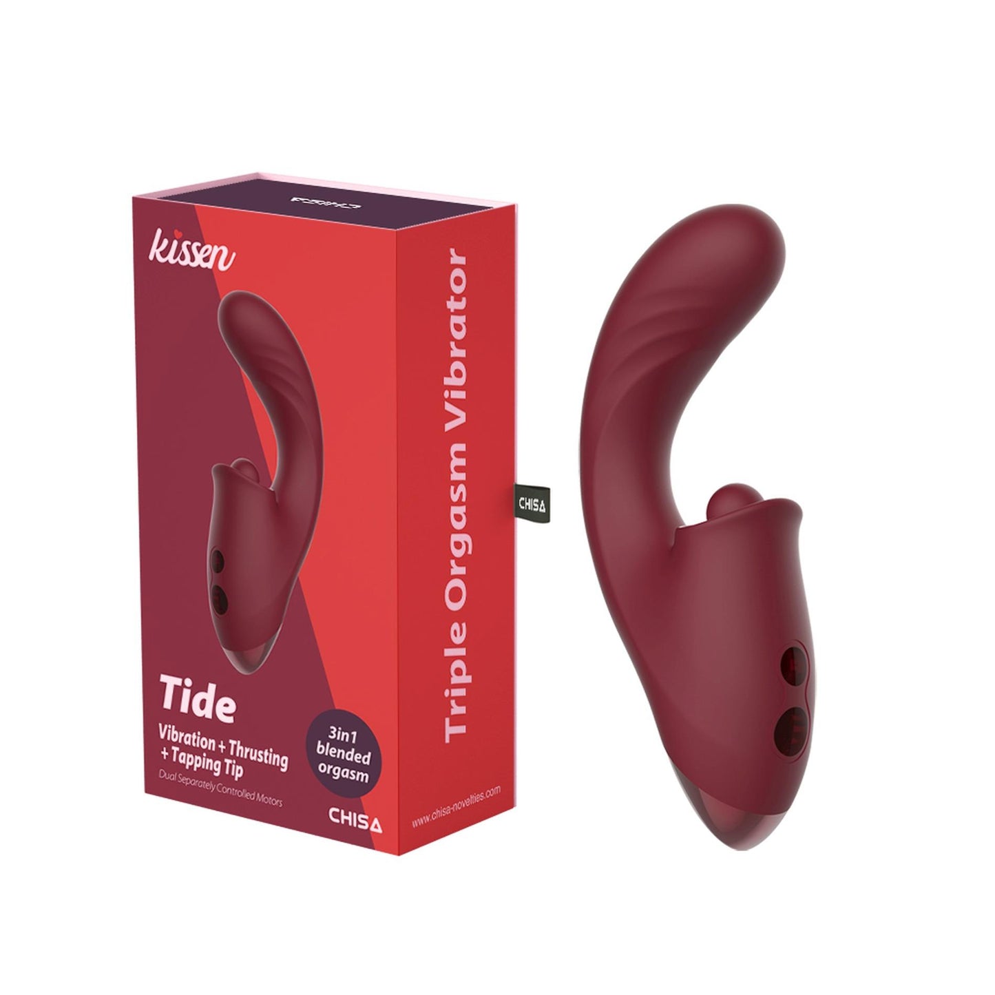 Stymulator łechtaczki Kissen Tide silikonowy wodoodporny 18 cm