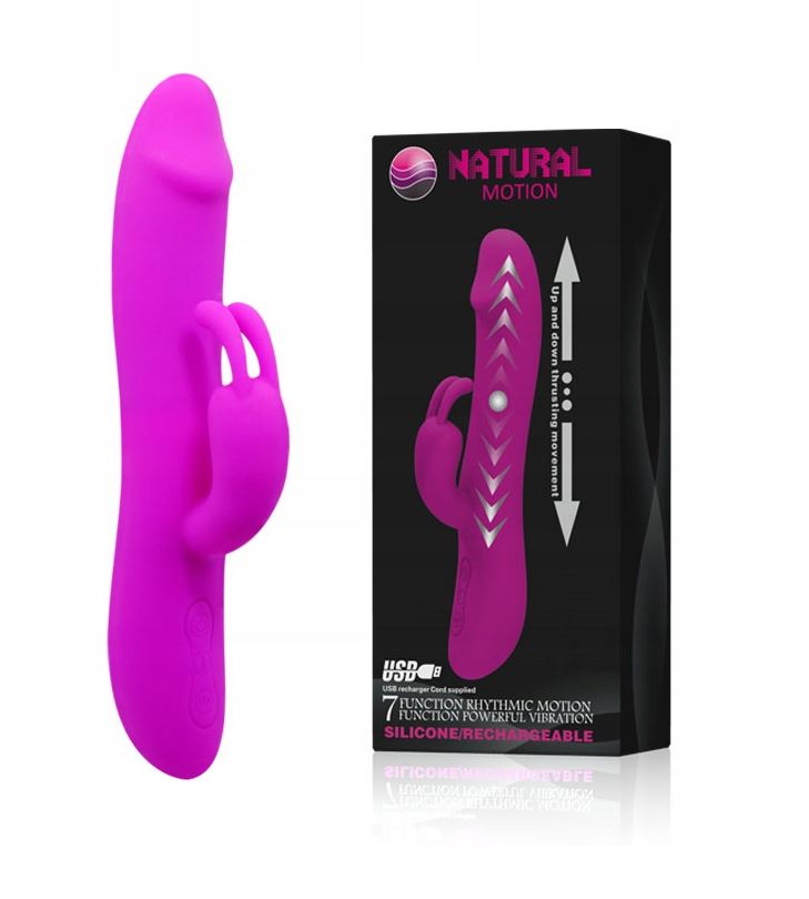 Wibrator króliczek Pretty Love Natural Motion posuwisty 20 cm USB