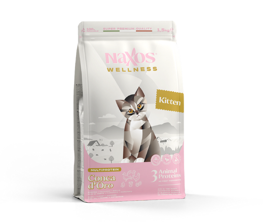 NAXOS CAT KITTEN - kaczka, kurczak, indyk - karma dla kociąt 1,5 kg