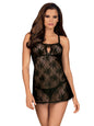 Behindy babydoll i stringi czarna L/XL