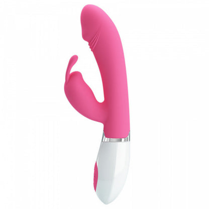 Wibrator króliczek silikonowy Pretty Love Gene różowy 21 cm