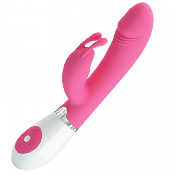 Wibrator króliczek silikonowy Pretty Love Gene różowy 21 cm