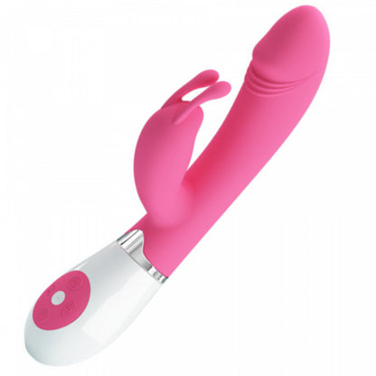 Wibrator króliczek silikonowy Pretty Love Gene różowy 21 cm
