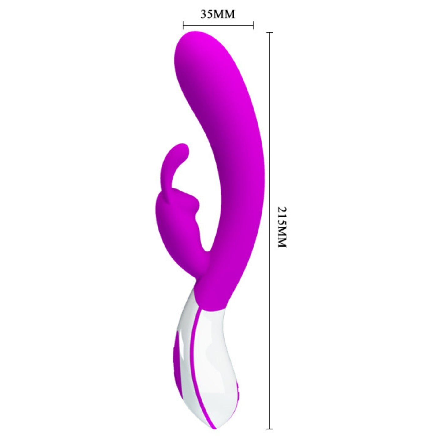 Wibrator króliczek silikonowy Pretty Love Harlan fioletowy USB 12 cm